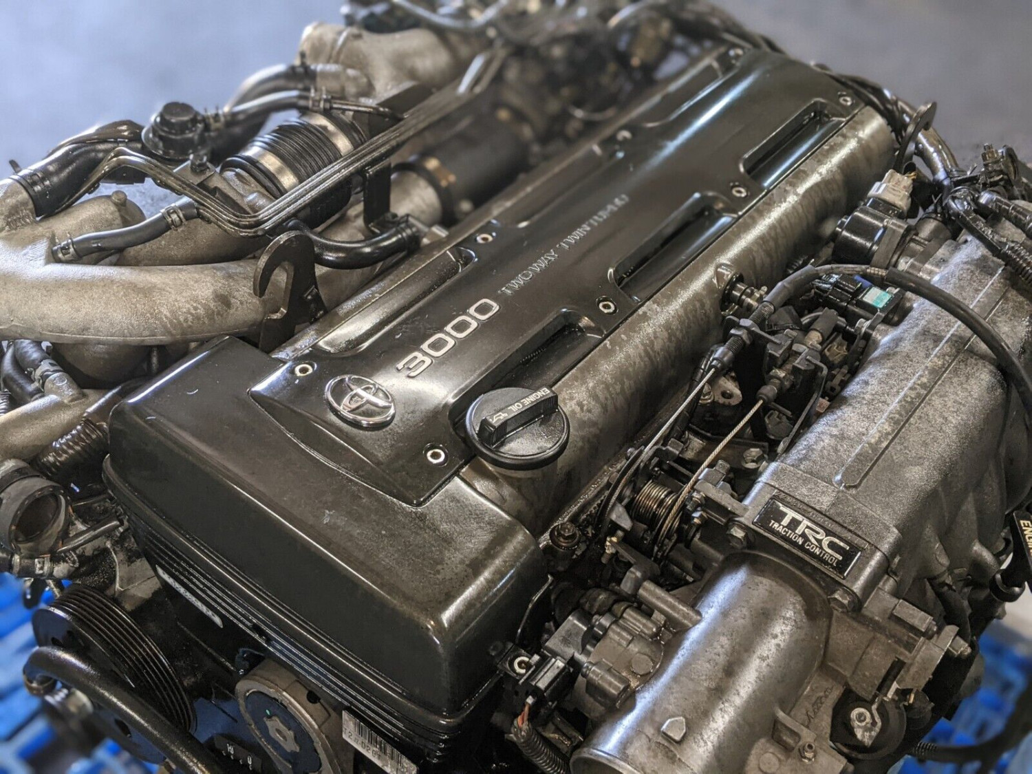 TOYOTA ARISTO TWIN TURBO ENGINE WIRING LOOM & ECU JDM 2JZ-GTE